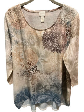 40. WOMENS CHICO’S 2/L DETAIL TOP